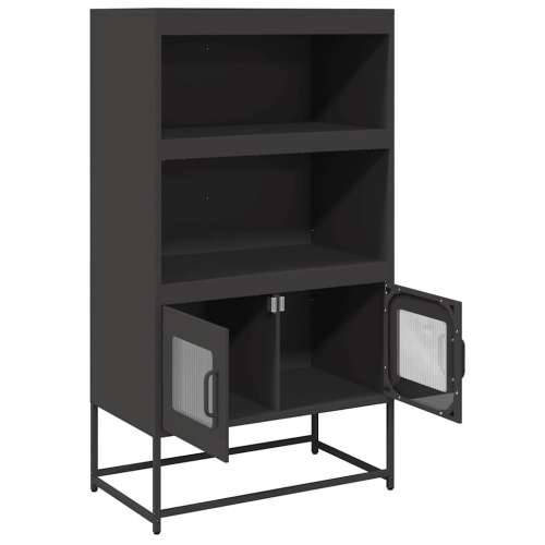 Visoka ploča crna 68x39x123 cm čelik - Crna 1 Cijena