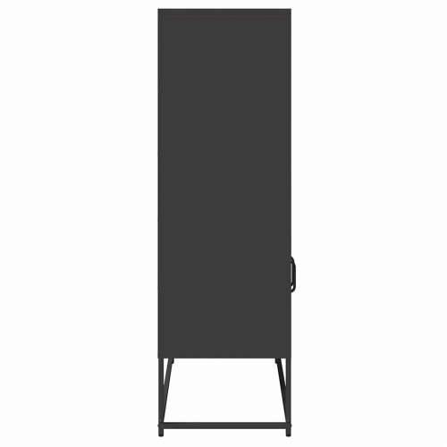 Visoka ploča crna 68x39x123 cm čelik - Crna 1 Cijena