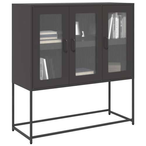 Komoda crna 100,5 x 39 x 107 cm od hladno valjanog čelika - Crna 1 Cijena