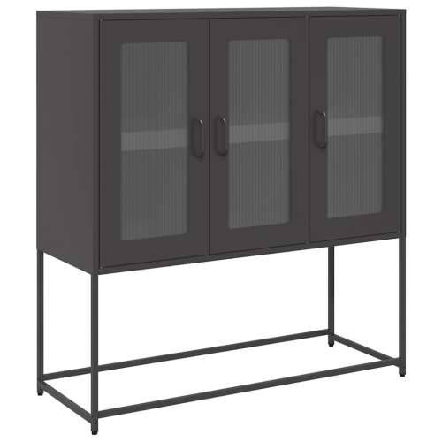 Komoda crna 100,5 x 39 x 107 cm od hladno valjanog čelika - Crna 1 Cijena