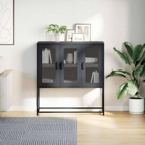 Komoda crna 100,5 x 39 x 107 cm od hladno valjanog čelika - Crna 1 Cijena