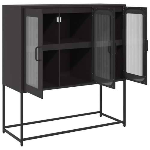 Komoda crna 100,5 x 39 x 107 cm od hladno valjanog čelika - Crna 1 Cijena