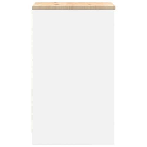 Garažni ormar za odlaganje bijeli 40x51x85 cm masivne borovine - Bijela 40 x 51 x 85 cm 1 2 police Cijena