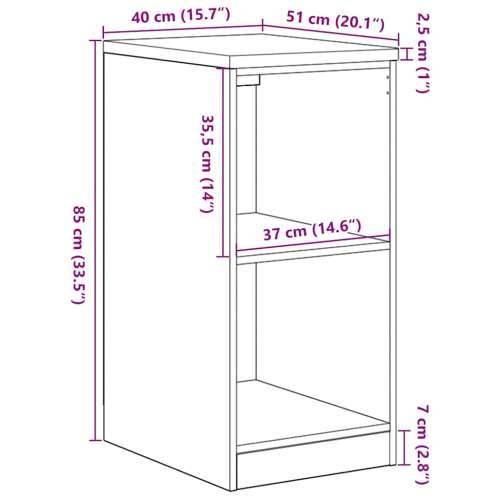 Garažni ormar za odlaganje 40x51x85 cm masivne borovine - sonoma hrast 40 x 51 x 85 cm 1 2 police Cijena