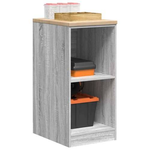 Garažni ormar za odlaganje 40x51x85 cm masivne borovine - Sivi hrast sonoma 40 x 51 x 85 cm 1 2 police Cijena