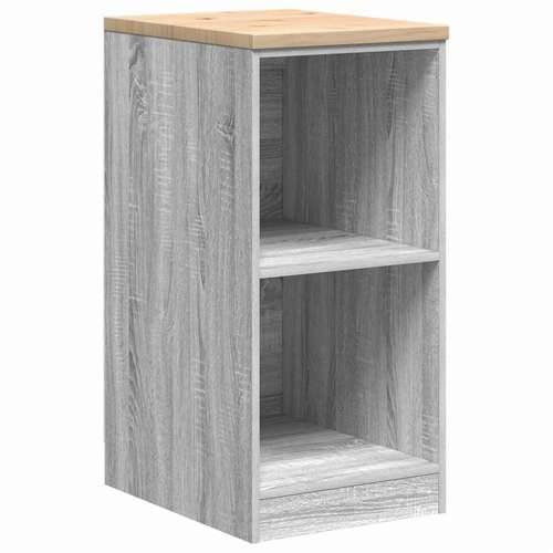 Garažni ormar za odlaganje 40x51x85 cm masivne borovine - Sivi hrast sonoma 40 x 51 x 85 cm 1 2 police Cijena