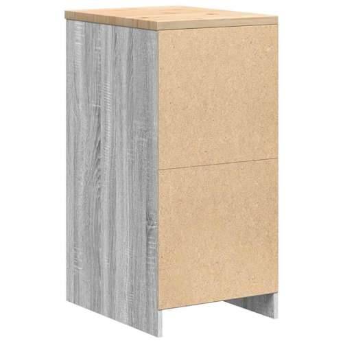 Garažni ormar za odlaganje 40x51x85 cm masivne borovine - Sivi hrast sonoma 40 x 51 x 85 cm 1 2 police Cijena