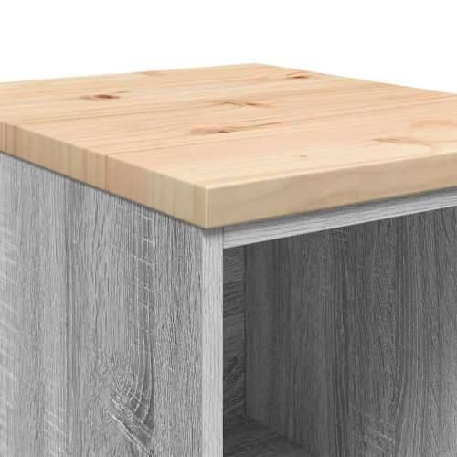 Garažni ormar za odlaganje 40x51x85 cm masivne borovine - Sivi hrast sonoma 40 x 51 x 85 cm 1 2 police Cijena