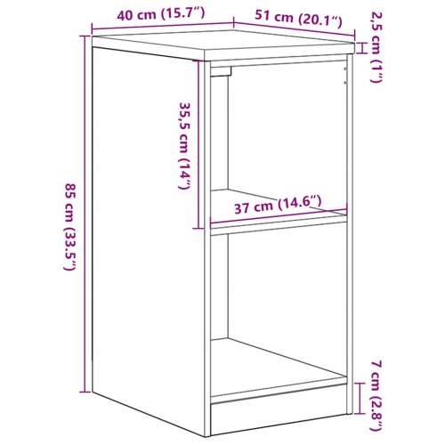 Garažni ormar za odlaganje 40x51x85 cm masivne borovine - Sivi hrast sonoma 40 x 51 x 85 cm 1 2 police Cijena