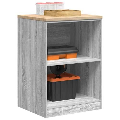 Garažni ormar za odlaganje 60x51x85 cm masivne borovine - Sivi hrast sonoma 60 x 51 x 85 cm 1 2 police Cijena