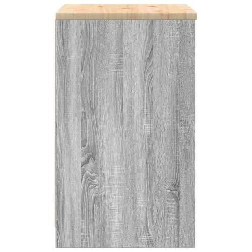 Garažni ormar za odlaganje 60x51x85 cm masivne borovine - Sivi hrast sonoma 60 x 51 x 85 cm 1 2 police Cijena