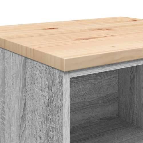 Garažni ormar za odlaganje 60x51x85 cm masivne borovine - Sivi hrast sonoma 60 x 51 x 85 cm 1 2 police Cijena