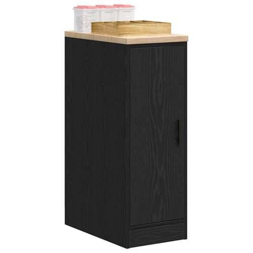 Garažni ormar za odlaganje crni 30x51x85 cm masivne borovine - Crna 30 x 51 x 85 cm 1 1 drvena vrata Cijena