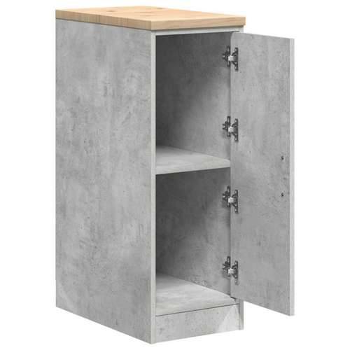Garažni ormar za odlaganje 30x51x85 cm masivne borovine - Beton siva 30 x 51 x 85 cm 1 1 drvena vrata Cijena