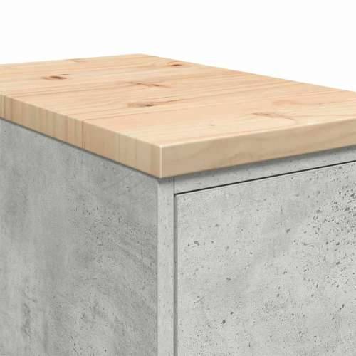 Garažni ormar za odlaganje 30x51x85 cm masivne borovine - Beton siva 30 x 51 x 85 cm 1 1 drvena vrata Cijena