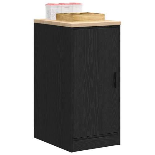 Garažni ormar za odlaganje crni 40x51x85 cm masivne borovine - Crna 40 x 51 x 85 cm 1 1 drvena vrata Cijena