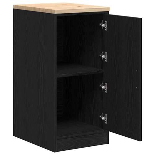Garažni ormar za odlaganje crni 40x51x85 cm masivne borovine - Crna 40 x 51 x 85 cm 1 1 drvena vrata Cijena