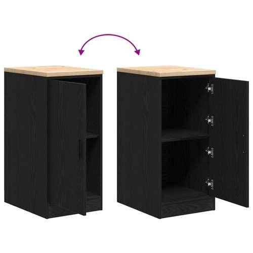 Garažni ormar za odlaganje crni 40x51x85 cm masivne borovine - Crna 40 x 51 x 85 cm 1 1 drvena vrata Cijena