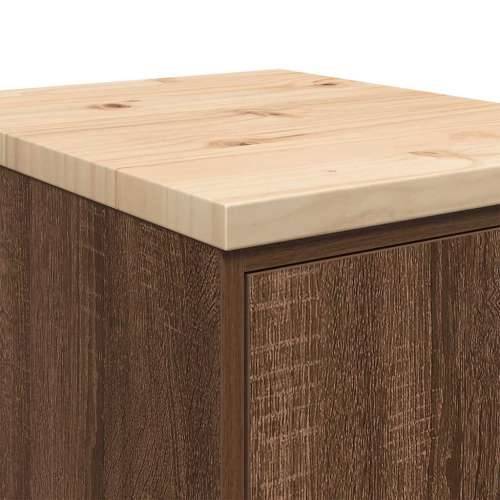 Garažni ormar za odlaganje 40x51x85 cm masivne borovine - Smeđi hrast 40 x 51 x 85 cm 1 1 drvena vrata Cijena