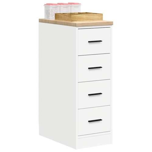 Garažni ormar za odlaganje bijeli 30x51x85 cm masivne borovine - Bijela 30 x 51 x 85 cm 1 4 ladice 4 zásuvky Cijena