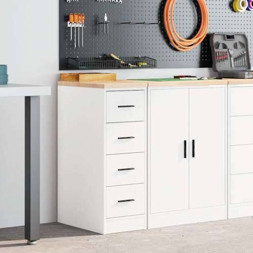 Garažni ormar za odlaganje bijeli 30x51x85 cm masivne borovine - Bijela 30 x 51 x 85 cm 1 4 ladice 4 zásuvky Cijena