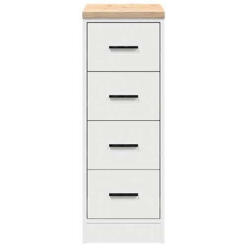 Garažni ormar za odlaganje bijeli 30x51x85 cm masivne borovine - Bijela 30 x 51 x 85 cm 1 4 ladice 4 zásuvky Cijena
