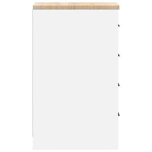 Garažni ormar za odlaganje bijeli 30x51x85 cm masivne borovine - Bijela 30 x 51 x 85 cm 1 4 ladice 4 zásuvky Cijena