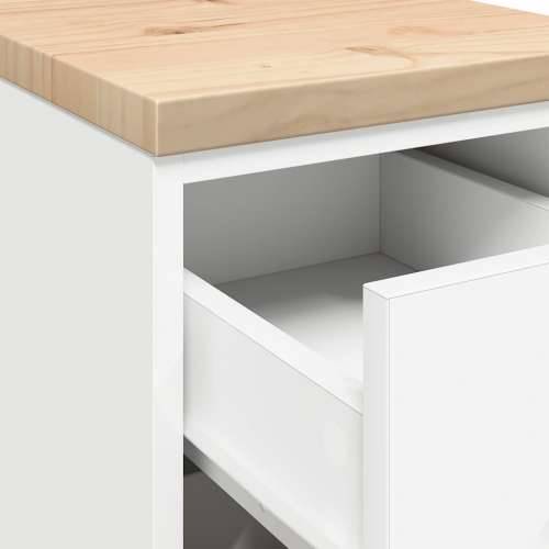 Garažni ormar za odlaganje bijeli 30x51x85 cm masivne borovine - Bijela 30 x 51 x 85 cm 1 4 ladice 4 zásuvky Cijena
