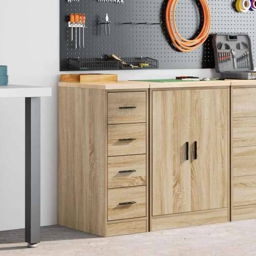 Garažni ormar za odlaganje 30x51x85 cm masivne borovine - sonoma hrast 30 x 51 x 85 cm 1 4 ladice 4 zásuvky Cijena