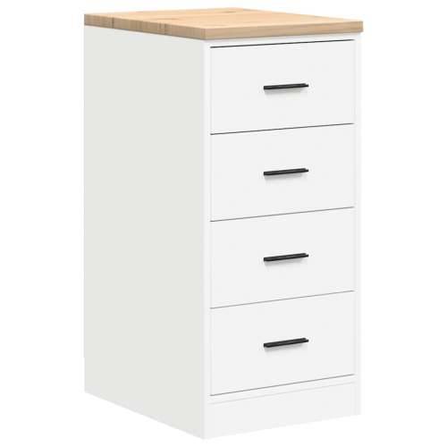 Garažni ormar za odlaganje bijeli 40x51x85 cm masivne borovine - Bijela 40 x 51 x 85 cm 1 4 ladice 4 zásuvky Cijena