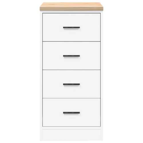 Garažni ormar za odlaganje bijeli 40x51x85 cm masivne borovine - Bijela 40 x 51 x 85 cm 1 4 ladice 4 zásuvky Cijena
