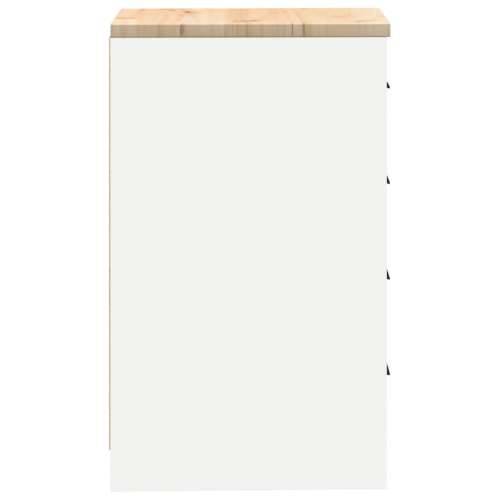 Garažni ormar za odlaganje bijeli 40x51x85 cm masivne borovine - Bijela 40 x 51 x 85 cm 1 4 ladice 4 zásuvky Cijena