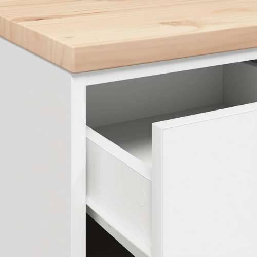 Garažni ormar za odlaganje bijeli 40x51x85 cm masivne borovine - Bijela 40 x 51 x 85 cm 1 4 ladice 4 zásuvky Cijena