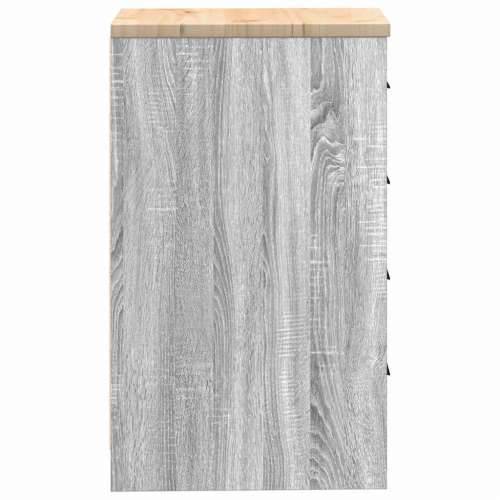 Garažni ormar za odlaganje 40x51x85 cm masivne borovine - Sivi hrast sonoma 40 x 51 x 85 cm 1 4 ladice 4 zásuvky Cijena