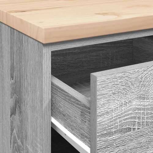 Garažni ormar za odlaganje 40x51x85 cm masivne borovine - Sivi hrast sonoma 40 x 51 x 85 cm 1 4 ladice 4 zásuvky Cijena