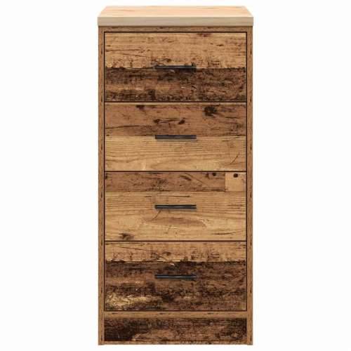 Garažni ormar za odlaganje 40x51x85 cm masivne borovine - Staro drvo 40 x 51 x 85 cm 1 4 ladice 4 zásuvky Cijena
