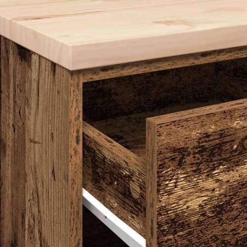 Garažni ormar za odlaganje 40x51x85 cm masivne borovine - Staro drvo 40 x 51 x 85 cm 1 4 ladice 4 zásuvky Cijena