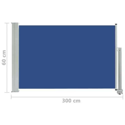 Uvlačiva bočna tenda za terasu 60 x 300 cm plava Cijena