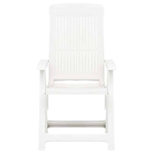 Vrtne nagibne stolice 2 kom plastične bijele Cijena