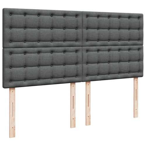 Otomanski krevet s madracem tamnosivi 180x200cm od tkanine - Tamno siva 180 x 200 cm gumbi Cijena