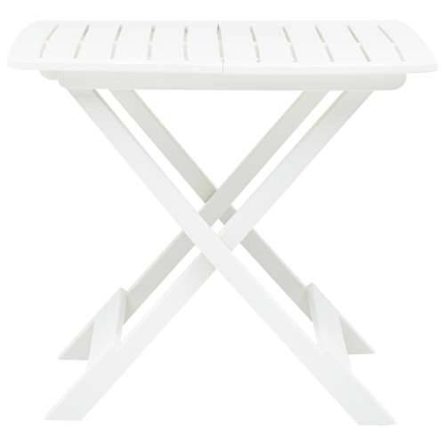 Sklopivi vrtni stol bijeli 79 x 72 x 70 cm plastični Cijena
