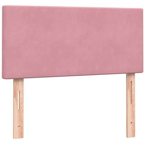 Box spring krevet s madracem ružičasti 90x220 cm baršunasti - Ružičasta 90 x 220 cm Gladak dizajn Cijena