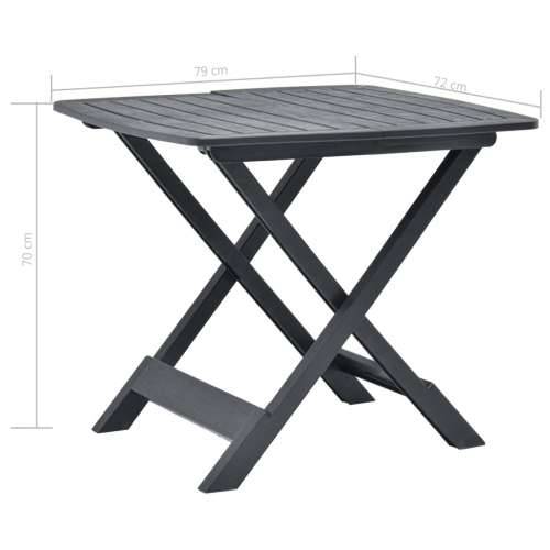 Sklopivi vrtni stol antracit 79 x 72 x 70 cm plastični - Antracit 1 Cijena