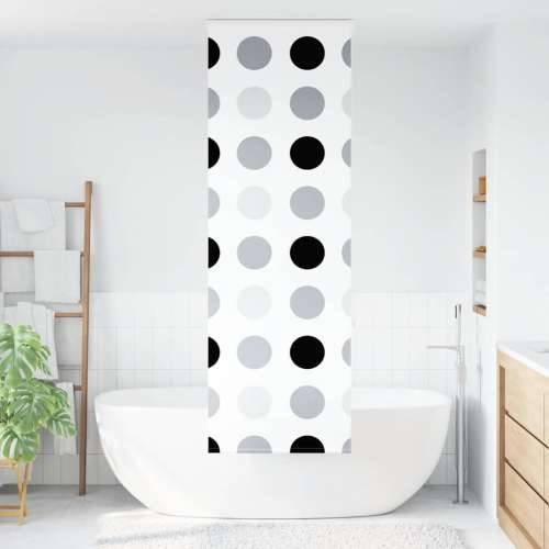 Rolo zavjesa za tuš s kazetom 60x240 cm širina tkanine 56 cm - Krugovi 60 x 240 cm s kazetom Cijena