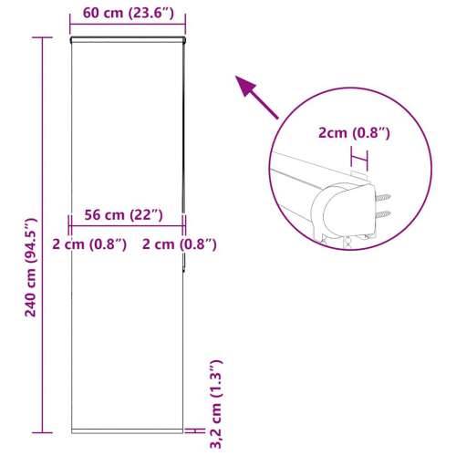 Rolo zavjesa za tuš s kazetom 60x240 cm širina tkanine 56 cm - Krugovi 60 x 240 cm s kazetom Cijena