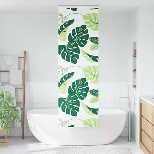 Rolo zavjesa za tuš s kazetom 80x240 cm širina tkanine 76 cm - Zeleno lišće 80 x 240 cm s kazetom Cijena