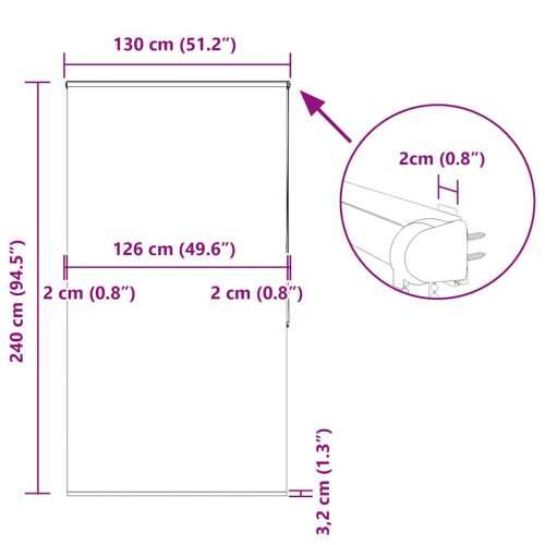 Rolo zavjesa za tuš s kazetom 130x240 cm širina tkanine 126 cm - Svjetlosiva 130 x 240 cm s kazetom Cijena