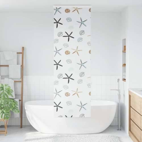 Rolo zavjesa za tuš s kazetom 60x240 cm širina tkanine 56 cm - Školjke 60 x 240 cm s kazetom Cijena