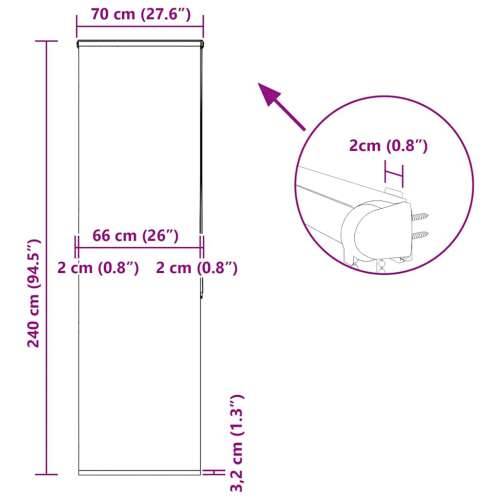 Rolo zavjesa za tuš s kazetom 70x240 cm širina tkanine 66 cm - Prskano 70 x 240 cm s kazetom Cijena