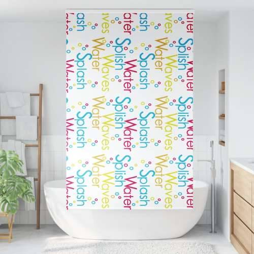 Rolo zavjesa za tuš s kazetom 140x240 cm širina tkanine 136 cm - Prskano 140 x 240 cm s kazetom Cijena